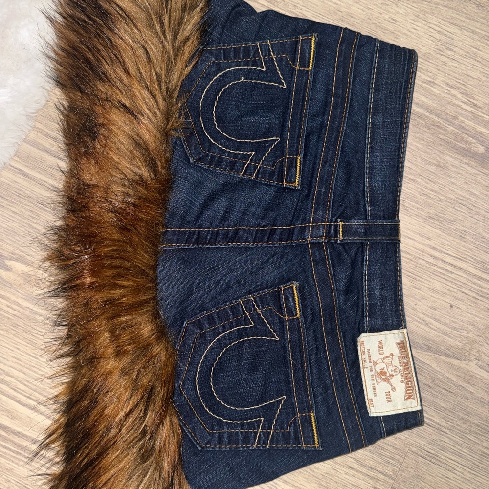 Y2K Custom True Religion denim skirt
